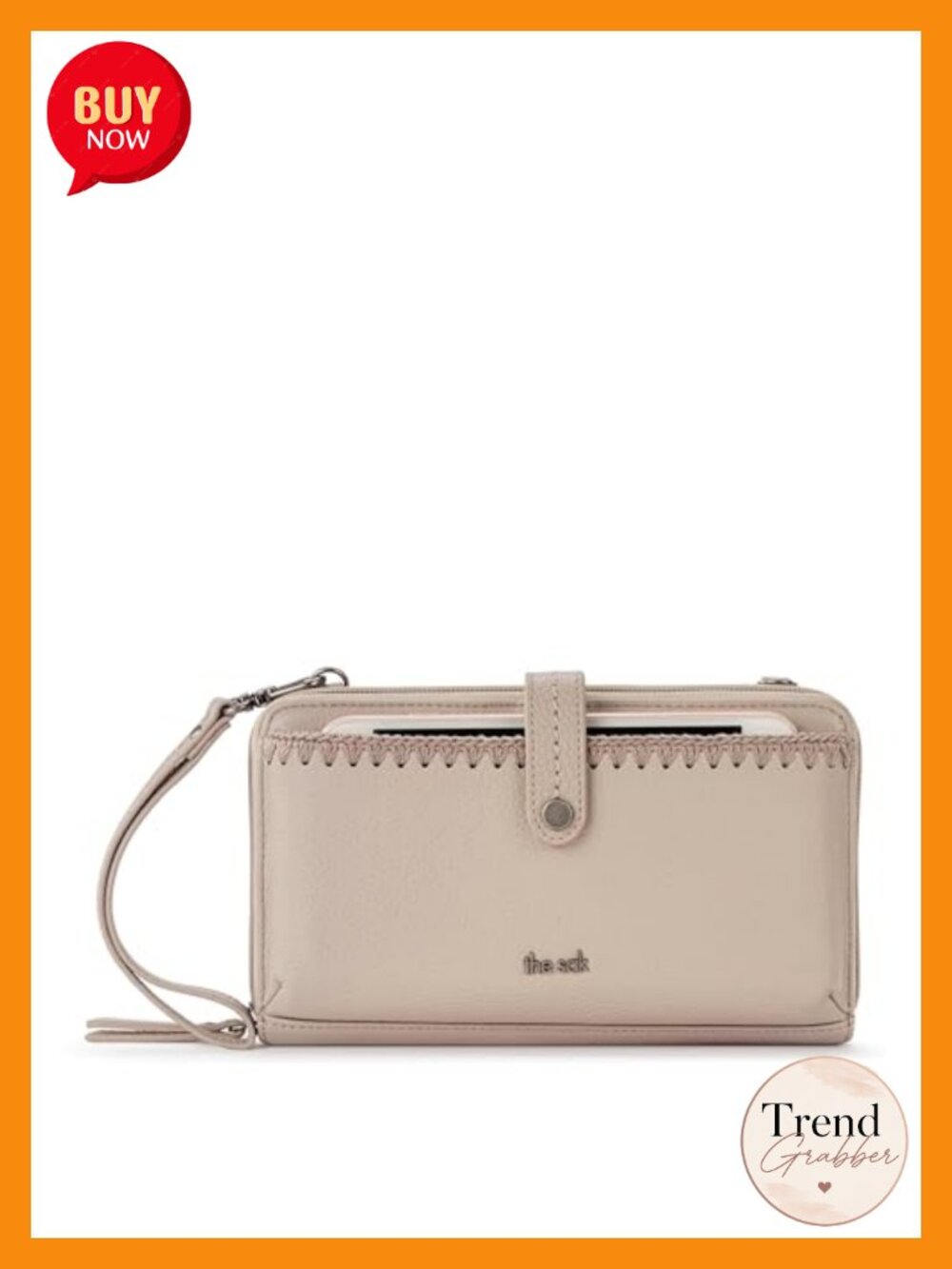 Leather Smartphone Crossbody Wristlet Convertible Mini Purse Card Slots